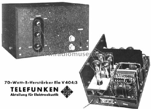 Ela V404/3; Telefunken (ID = 29979) Ampl/Mixer
