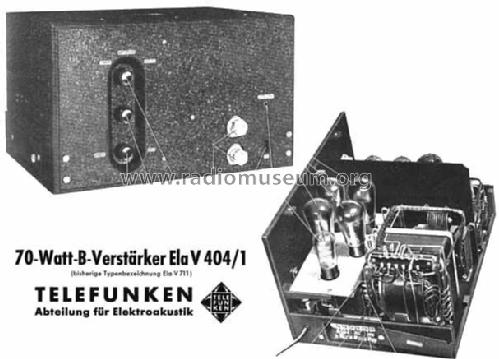 Ela V 404/1; Telefunken (ID = 29955) Ampl/Mixer