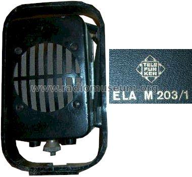 Tauchspulenmikrofon Ela M203/1 ; Telefunken (ID = 401513) Microphone/PU