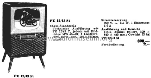 FE12/43St; Telefunken (ID = 2928581) Television