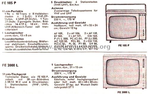 FE2000L; Telefunken (ID = 2920464) Télévision