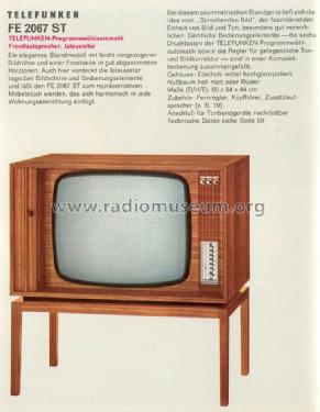 FE2067St; Telefunken (ID = 981750) Television