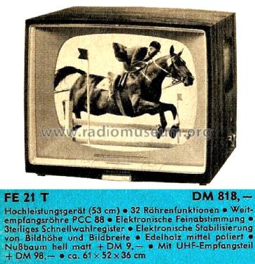 FE21T - FE21/53T; Telefunken (ID = 2637665) Television