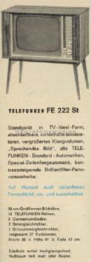 FE222ST FE222STK; Telefunken (ID = 981429) Television