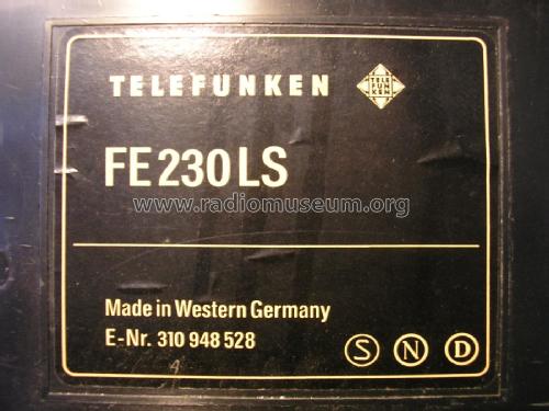 FE230LS Ch= 211; Telefunken (ID = 1969639) Télévision