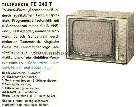FE242T; Telefunken (ID = 2921364) Television