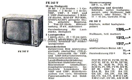 FE242T; Telefunken (ID = 2921365) Television