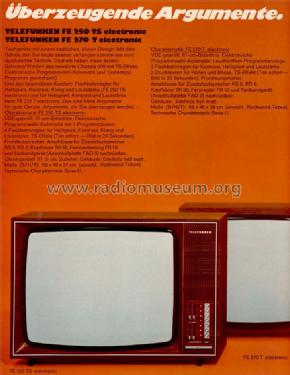 FE250TS electronic; Telefunken (ID = 980106) Television