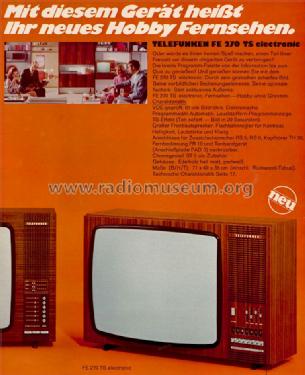 FE270TS electronic; Telefunken (ID = 980124) Television