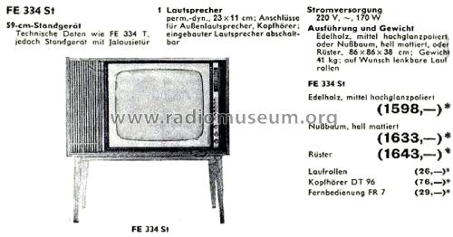 FE334St; Telefunken (ID = 2923586) Televisore