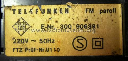 FM Paroll ; Telefunken (ID = 648169) Radio