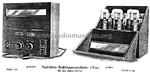 Fünfröhren-HF-Verstärker EV205; Telefunken (ID = 1070142) Ampl. HF
