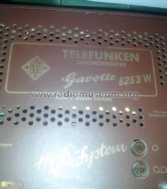 Gavotte 5253W; Telefunken (ID = 1743220) Radio