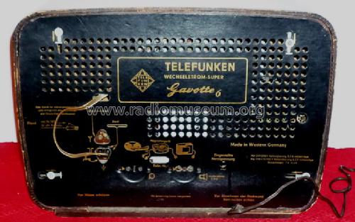 Gavotte 6; Telefunken (ID = 754592) Radio