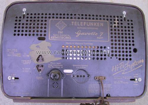 Gavotte 7 Export HiFi-System; Telefunken (ID = 320507) Radio