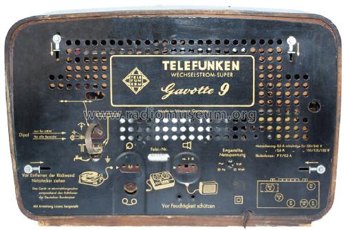 Gavotte 9; Telefunken (ID = 1426750) Radio