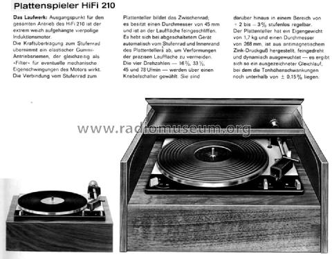 Hi-Fi 210; Telefunken (ID = 2269888) R-Player