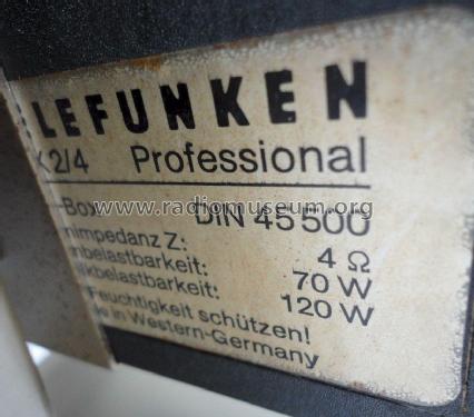 TLX 2/4 professional; Telefunken (ID = 1744500) Speaker-P