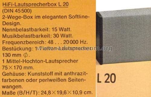 Hi-Fi Klangbox L20; Telefunken (ID = 756401) Speaker-P