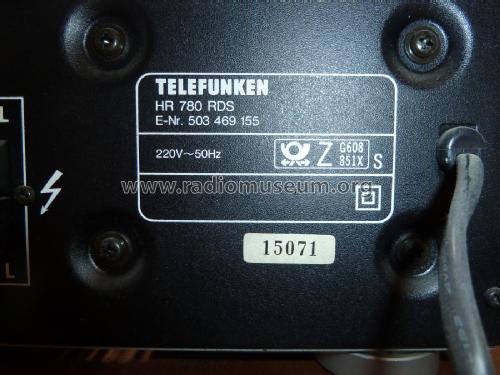 HiFi RDS Receiver HR 780 RDS; Telefunken (ID = 2360056) Radio