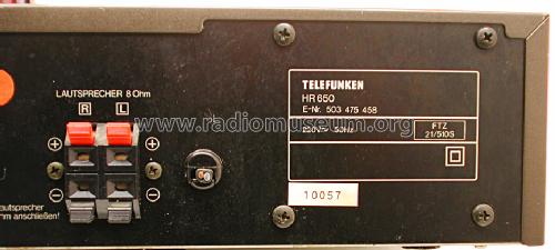HiFi Receiver HR650; Telefunken (ID = 1368201) Radio