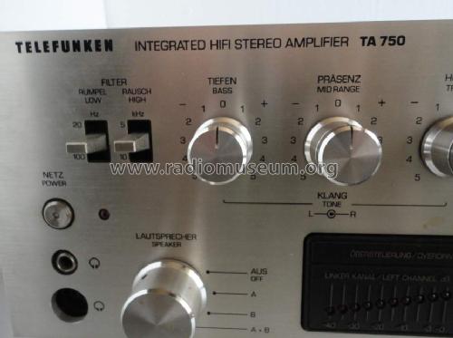 Integrated HiFi Stereo Amplifier TA-750; Telefunken (ID = 1084005) Verst/Mix