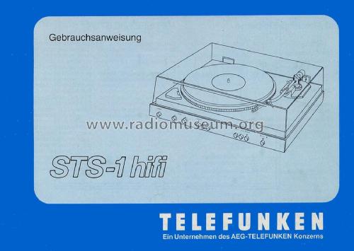 HiFi Stereo Turntable STS1; Telefunken (ID = 1893173) R-Player