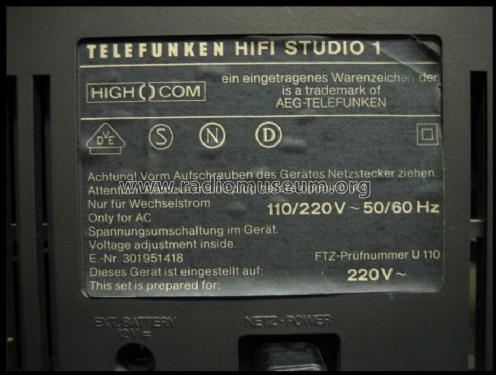 HiFi-Studio 1; Telefunken (ID = 557444) Radio