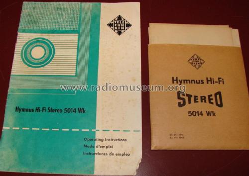 Hymnus Hi-Fi Stereo 5014 Wk; Telefunken (ID = 2045706) Radio