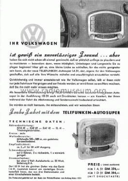 IA51; Telefunken (ID = 304192) Car Radio