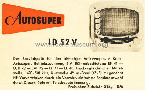 ID52V; Telefunken (ID = 1566545) Autoradio