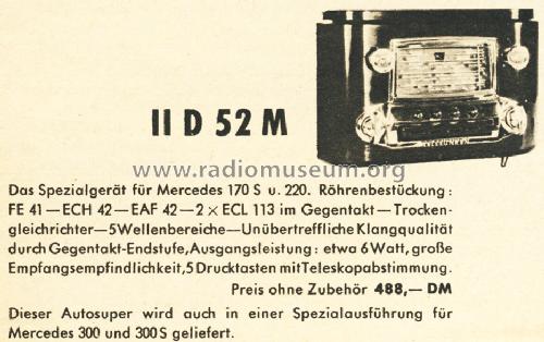 IID52M; Telefunken (ID = 1566546) Car Radio