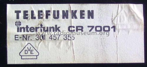 Interfunk CR 7001; Telefunken (ID = 1853947) Radio