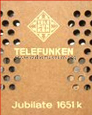Jubilate 1651K; Telefunken (ID = 618984) Radio