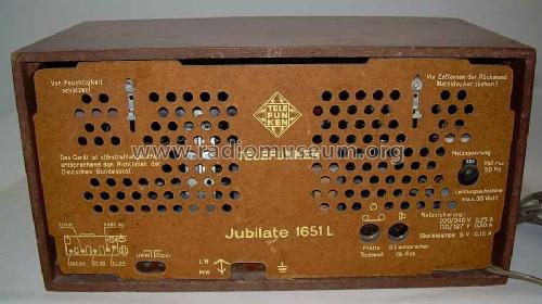 Jubilate 1651L; Telefunken (ID = 243613) Radio