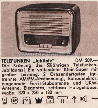 Jubilate ; Telefunken (ID = 433813) Radio