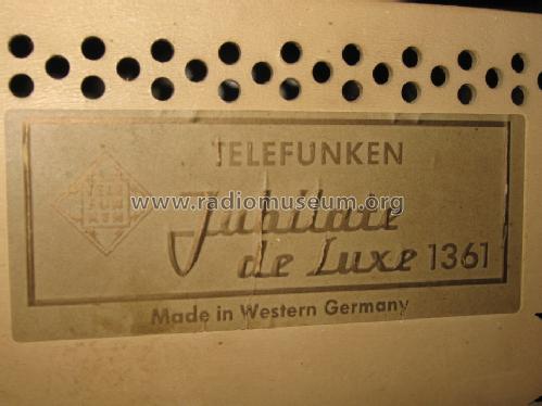 Jubilate de Luxe 1361; Telefunken (ID = 1475365) Radio