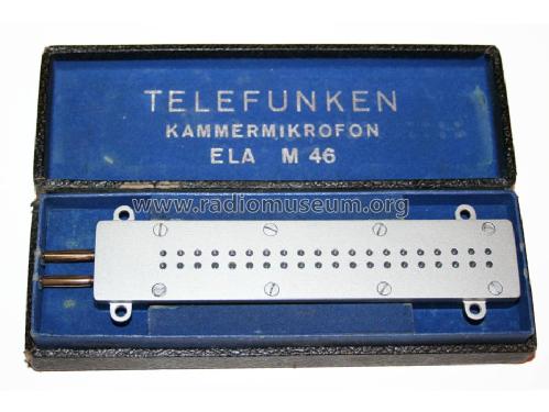Kammermikrofon ELA M 46; Telefunken (ID = 442279) Microphone/PU