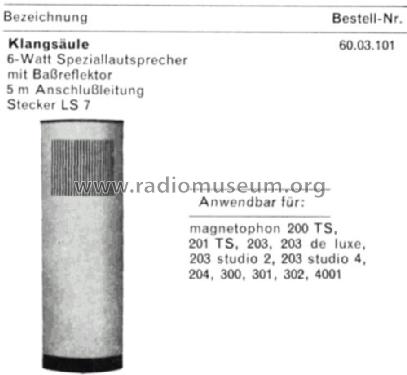 Klangsäule 60.03.101; Telefunken (ID = 309836) Speaker-P