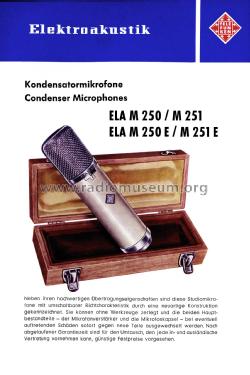 Kondensator-Mikrofon Ela M250; Telefunken (ID = 2572110) Microphone/PU