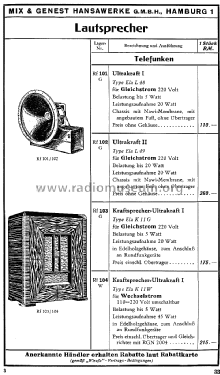 Kraftsprecher Ela K 11 G; Telefunken (ID = 1581850) Speaker-P