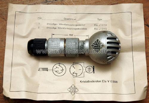 Kristallmikrofon Ela M0300; Telefunken (ID = 1213271) Microphone/PU