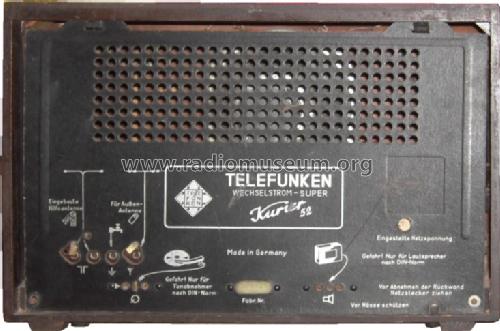 Kurier 52 ; Telefunken (ID = 742932) Radio