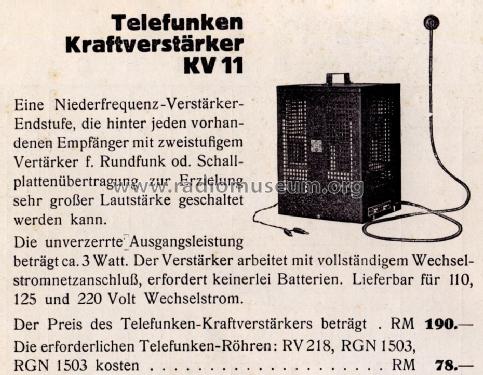 KV11; Telefunken (ID = 1346563) Ampl/Mixer