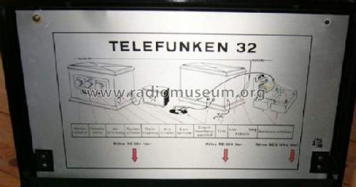 Kurzwellen- KW-Empfänger 32 ; Telefunken (ID = 115555) Radio