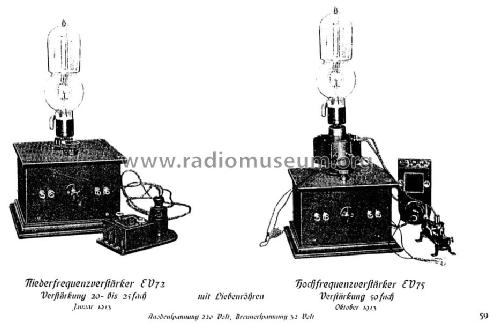 Lieben-Verstärker Niederfrequenzverstärker EV72; Telefunken (ID = 1060916) Verst/Mix