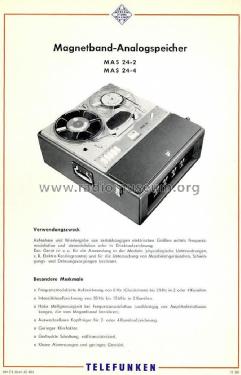 Magnetband-Analogspeicher MAS 24-4; Telefunken (ID = 1697655) R-Player