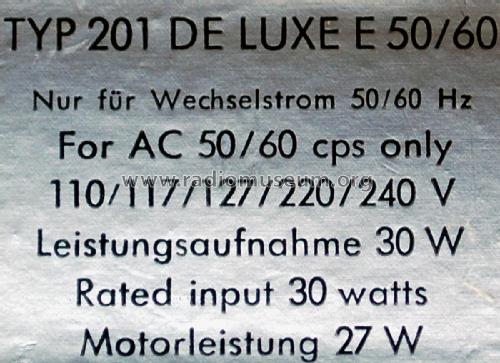 Magnetophon 201 de luxe; Telefunken (ID = 2667267) R-Player