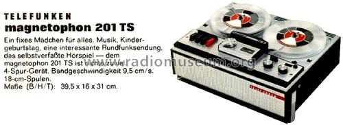 Magnetophon 201TS M-201TS; Telefunken (ID = 2570224) Sonido-V