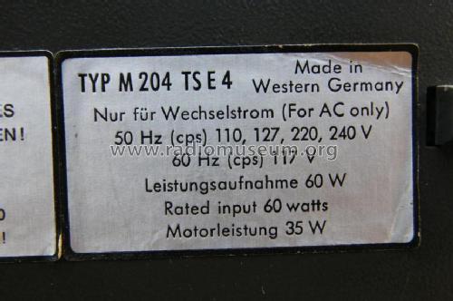 Magnetophon 204TS E4 M204TS Vierspur; Telefunken (ID = 987213) R-Player